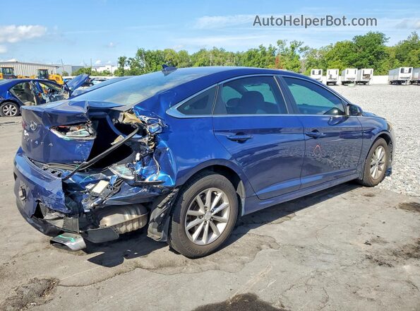 5NPE24AF0KH765452 2019 HYUNDAI SONATA Синий Задняя правая четверть