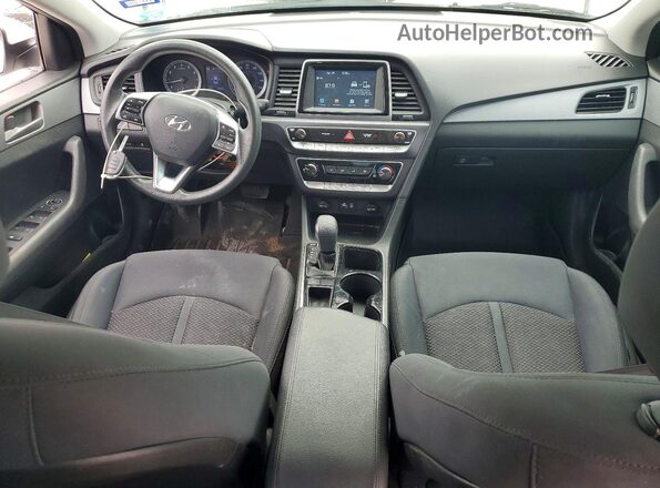 5NPE24AF0KH782705 2019 HYUNDAI SONATA White წინა პანელის ხედი
