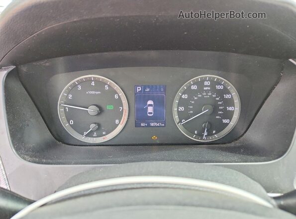 5NPE24AF1GH286691 2016 HYUNDAI SONATA Синий Вид щитка приборов