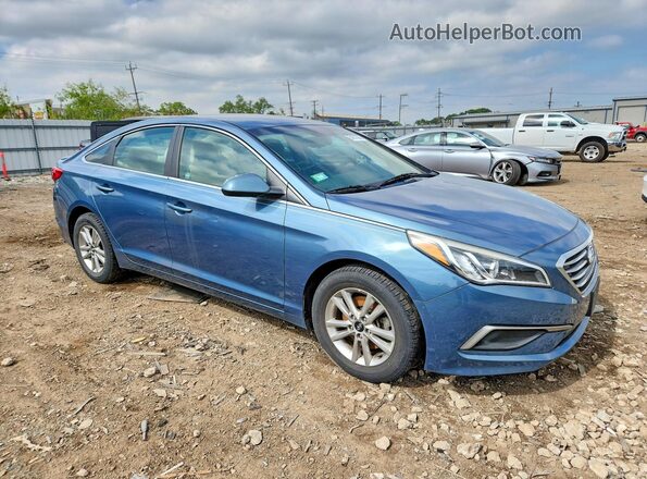 5NPE24AF1GH286691 2016 HYUNDAI SONATA Синий Передняя правая четверть