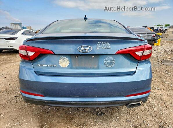 5NPE24AF1GH286691 2016 HYUNDAI SONATA Синий Вид сзади