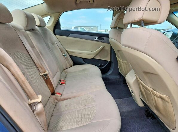 5NPE24AF1GH286691 2016 HYUNDAI SONATA Синий Вид задних сидений