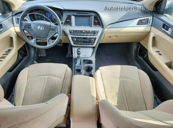 5NPE24AF1GH286691 2016 HYUNDAI SONATA Синий Вид панели приборов