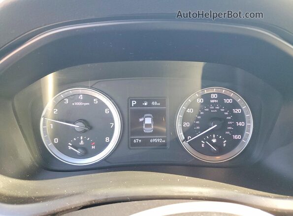 5NPE24AF1KH773575 2019 HYUNDAI SONATA Бордовый Вид щитка приборов