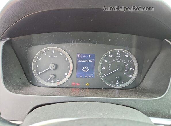 5NPE24AF2GH333002 2016 HYUNDAI SONATA Белый Вид щитка приборов