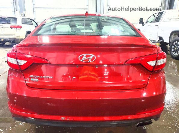 5NPE24AF2HH533461 2017 HYUNDAI SONATA Красный Вид сзади