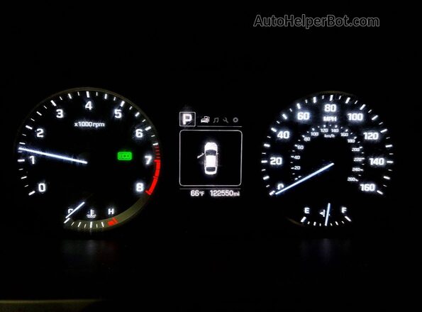 5NPE24AF2HH533461 2017 HYUNDAI SONATA Красный Вид щитка приборов