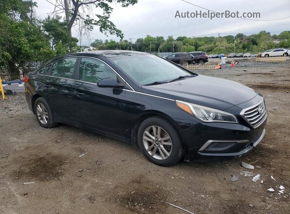 5NPE24AF3GH407382 2016 HYUNDAI SONATA Черный Передняя правая четверть