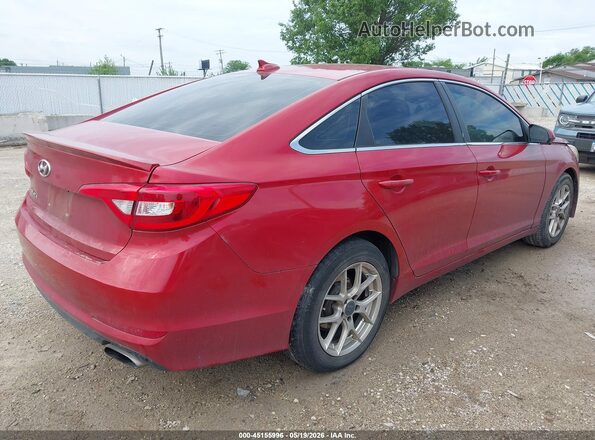 5NPE24AF3HH454221 2017 HYUNDAI SONATA Красный Задняя правая четверть
