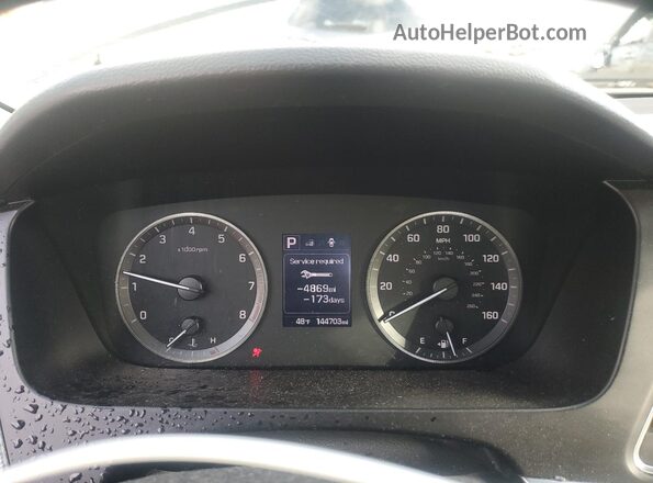 5NPE24AF3HH459838 2017 HYUNDAI SONATA Silver Widok zestawu wskaźników