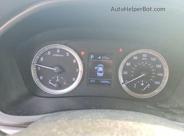 5NPE24AF3KH814918 2019 HYUNDAI SONATA Белый Вид щитка приборов
