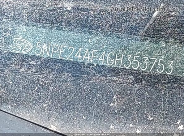 5NPE24AF4GH353753 2016 HYUNDAI SONATA Белый Вид панели приборов