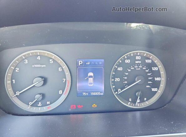 5NPE24AF4GH372965 2016 HYUNDAI SONATA Белый Вид щитка приборов