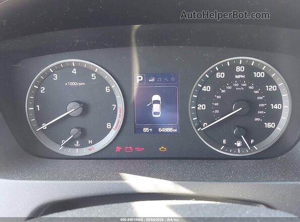5NPE24AF4GH419007 2016 HYUNDAI SONATA Красный Вид задних сидений