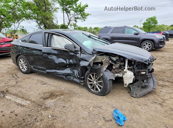5NPE24AF4JH716687 2018 HYUNDAI SONATA Черный Передняя правая четверть
