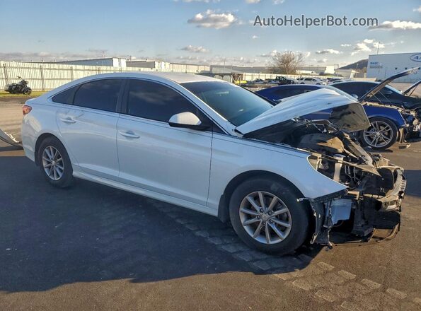 5NPE24AF4KH749111 2019 HYUNDAI SONATA Белый Передняя правая четверть