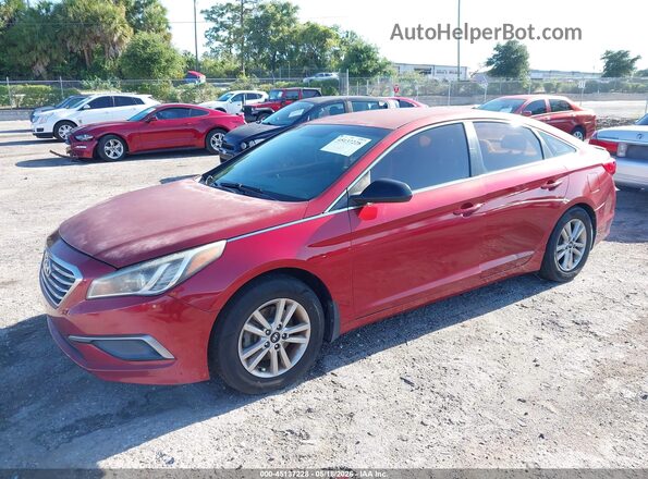 5NPE24AF5GH402846 2016 HYUNDAI SONATA Red Przód lewy