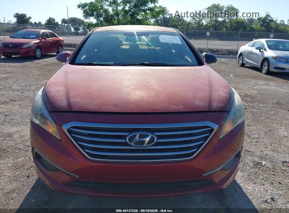 5NPE24AF5GH402846 2016 HYUNDAI SONATA Red Widok zestawu wskaźników
