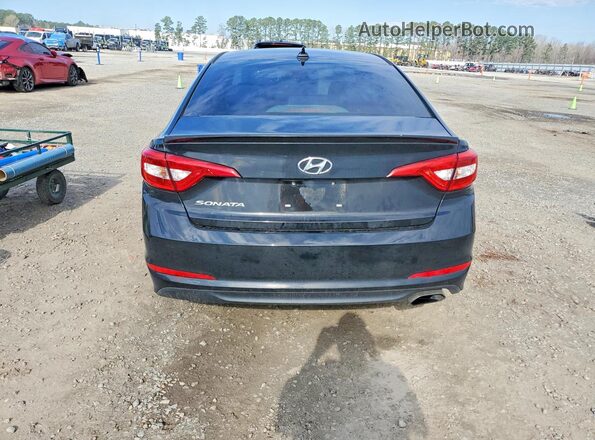 5NPE24AF5GH406282 2016 HYUNDAI SONATA Black Вид ззаду