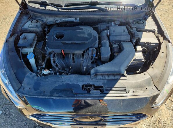 5NPE24AF5KH736383 2019 HYUNDAI SONATA Black Widok wnętrza z tyłu