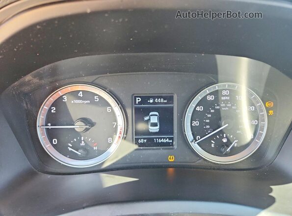 5NPE24AF5KH736383 2019 HYUNDAI SONATA Black Widok zestawu wskaźników