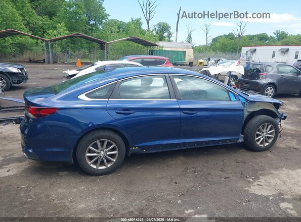 5NPE24AF5KH788564 2019 HYUNDAI SONATA Синий Вид задней части салона