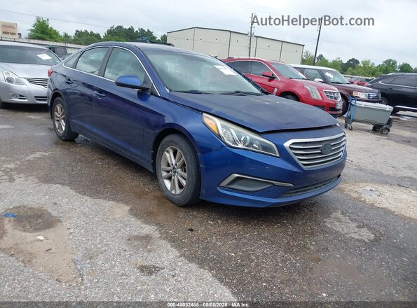 5NPE24AF6GH370649 2016 HYUNDAI SONATA Синий Передняя правая четверть