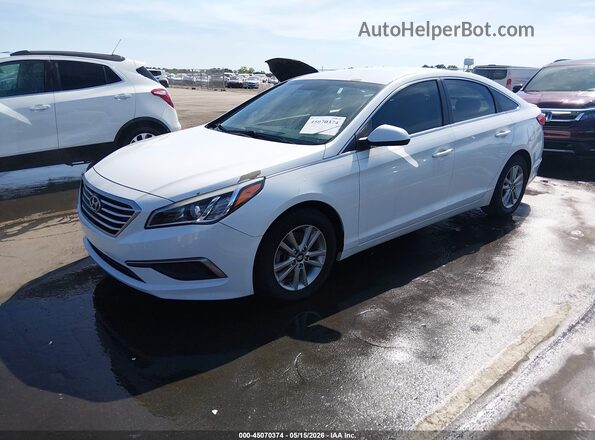 5NPE24AF6HH457341 2017 HYUNDAI SONATA Белый Передняя левая четверть