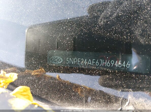 5NPE24AF6JH694546 2018 HYUNDAI SONATA Серый 