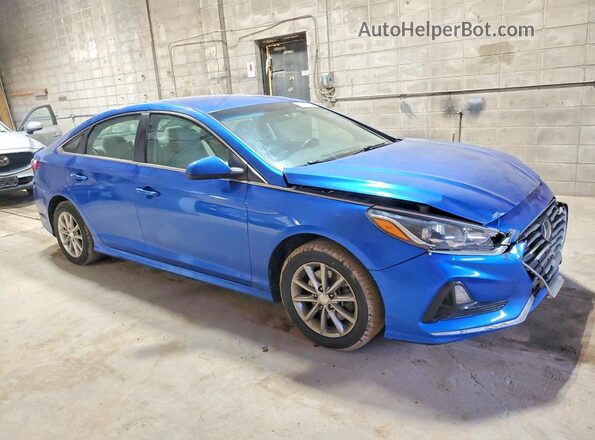 5NPE24AF6KH777640 2019 HYUNDAI SONATA Синий Передняя правая четверть