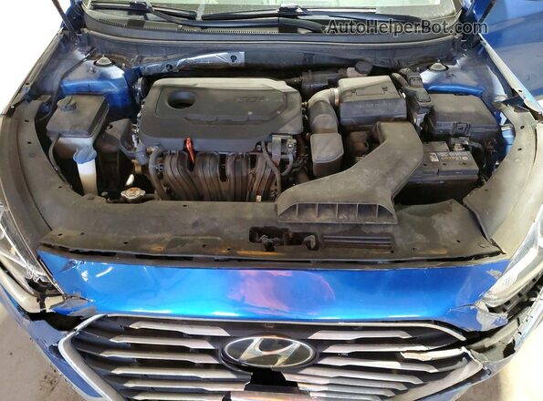 5NPE24AF6KH777640 2019 HYUNDAI SONATA Синий Вид задней части салона
