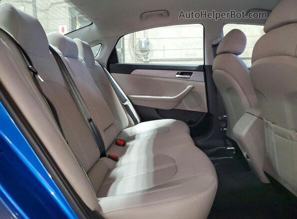 5NPE24AF6KH777640 2019 HYUNDAI SONATA Синий Вид задних сидений