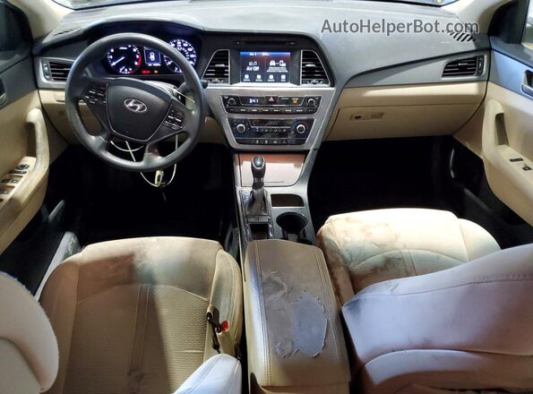 5NPE24AF7GH323565 2016 HYUNDAI SONATA White Widok deski rozdzielczej