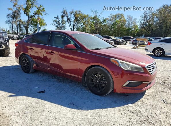 5NPE24AF7GH404808 2016 HYUNDAI SONATA Бордовый Передняя правая четверть