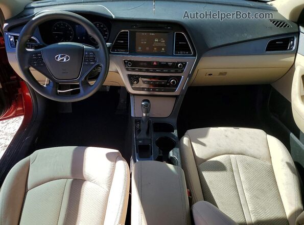5NPE24AF7GH404808 2016 HYUNDAI SONATA Бордовый Вид панели приборов
