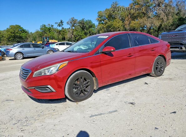 5NPE24AF7GH404808 2016 HYUNDAI SONATA Бордовый Передняя левая четверть
