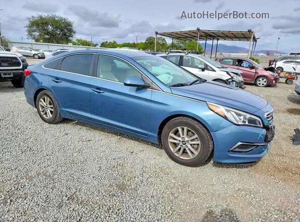 5NPE24AF7HH475833 2017 HYUNDAI SONATA Синий Передняя правая четверть