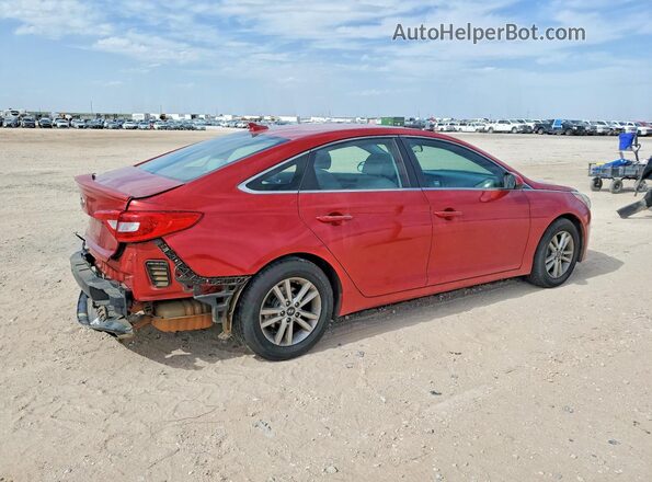 5NPE24AF8HH481334 2017 HYUNDAI SONATA Красный Задняя правая четверть