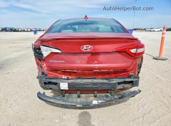 5NPE24AF8HH481334 2017 HYUNDAI SONATA Красный Вид сзади