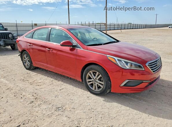 5NPE24AF8HH481334 2017 HYUNDAI SONATA Красный Передняя правая четверть