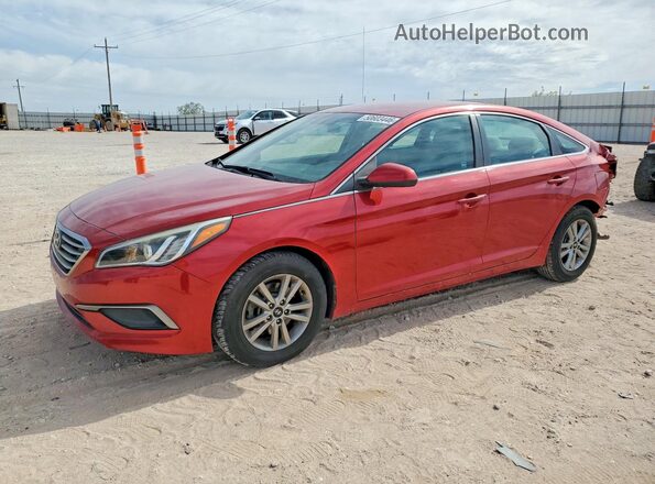 5NPE24AF8HH481334 2017 HYUNDAI SONATA Красный Передняя левая четверть