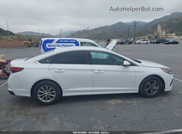 5NPE24AF8KH817698 2019 HYUNDAI SONATA White Vista interior trasera