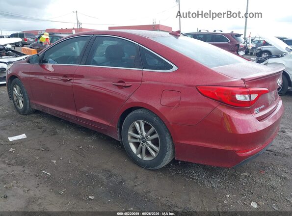 5NPE24AF9GH368166 2016 HYUNDAI SONATA Красный Задняя левая четверть