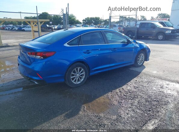 5NPE24AF9JH655840 2018 HYUNDAI SONATA Синий Задняя правая четверть