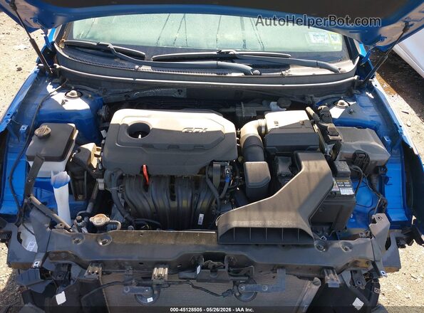 5NPE24AF9KH755082 2019 HYUNDAI SONATA Синий Вид сзади
