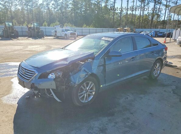 5NPE24AFXHH512664 2017 HYUNDAI SONATA Teal Vista tres cuartos delantera izquierda
