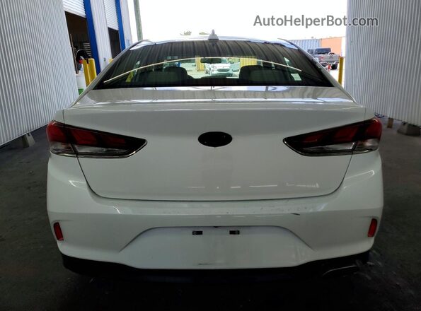 5NPE24AFXKH777334 2019 HYUNDAI SONATA Белый Вид сзади