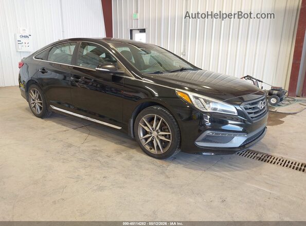 5NPE34AB6HH544909 2017 HYUNDAI SONATA Черный Передняя правая четверть