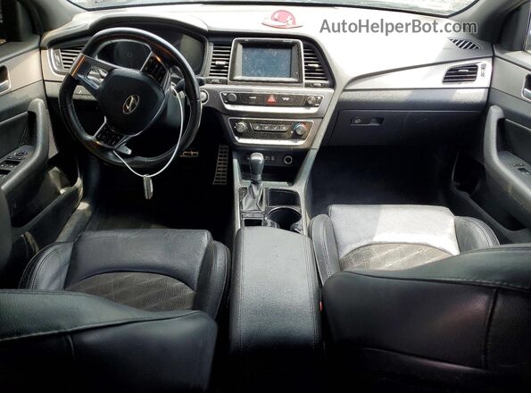 5NPE34AB7JH677233 2018 HYUNDAI SONATA Черный Вид панели приборов