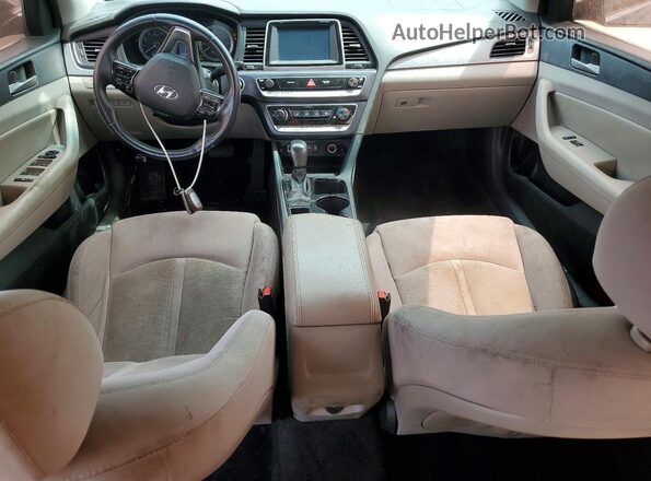 5NPE34AF0JH613862 2018 HYUNDAI SONATA Black Առջևի վահանակի տեսք